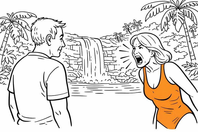 Waterfalling Murderer in Puerto Rico—Did That Just Happen?